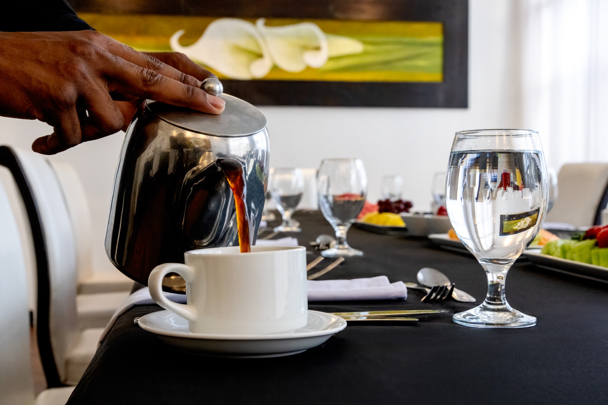 Coffee service at a private meeting